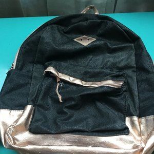 Black And Gold Glitter Backpack